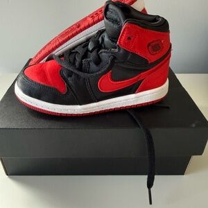 Nike Kids Red and Black High-Top Sneakers